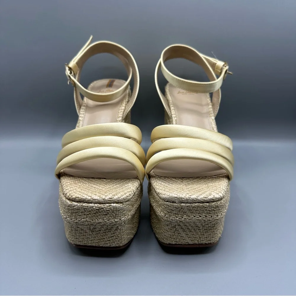 Sam Edelman Tibby Washed Lemon Plarform Wedge Sandal Women’s Size 10 M